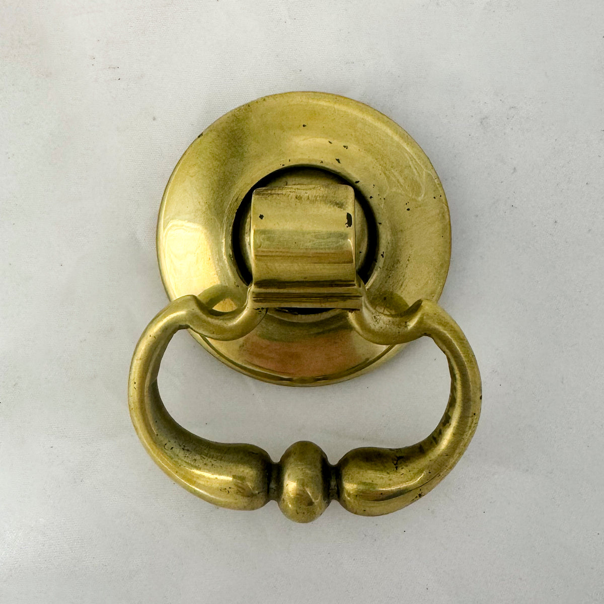 Antique Brass Rim Lock with Dutch Drop Handles and Key | The Architectural Forum