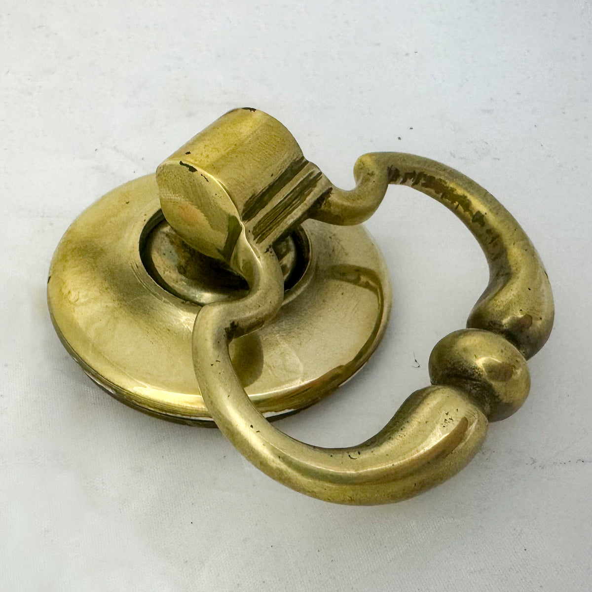 Antique Brass Rim Lock with Dutch Drop Handles and Key | The Architectural Forum