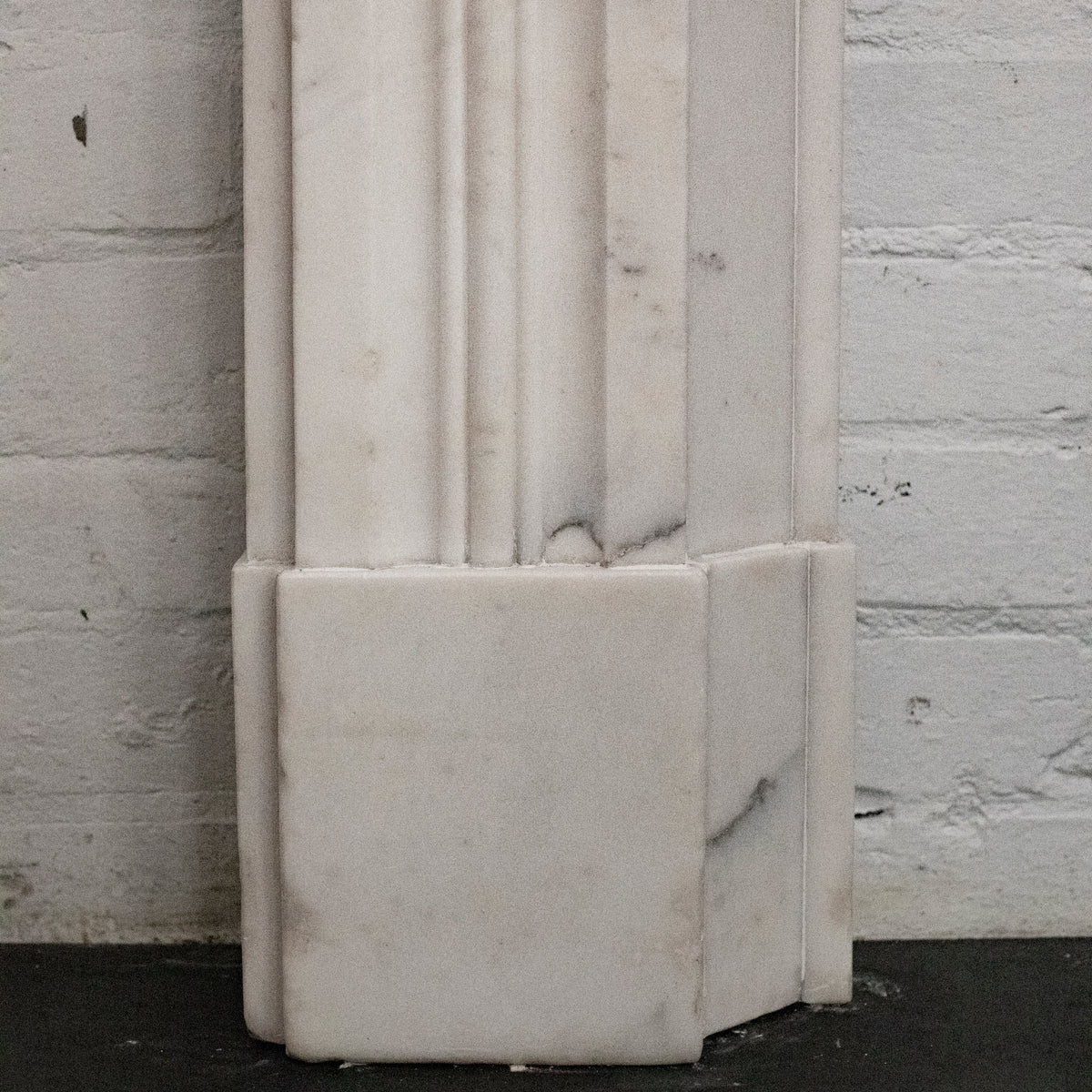 Reclaimed Georgian Style Bullseye Statuary Marble Fireplace | The Architectural Forum