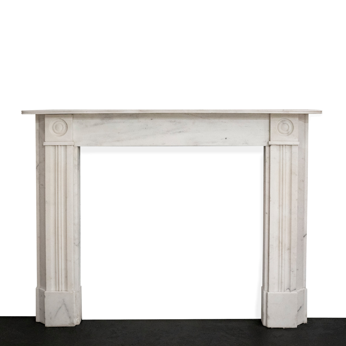 Reclaimed Georgian Style Bullseye Statuary Marble Fireplace | The Architectural Forum