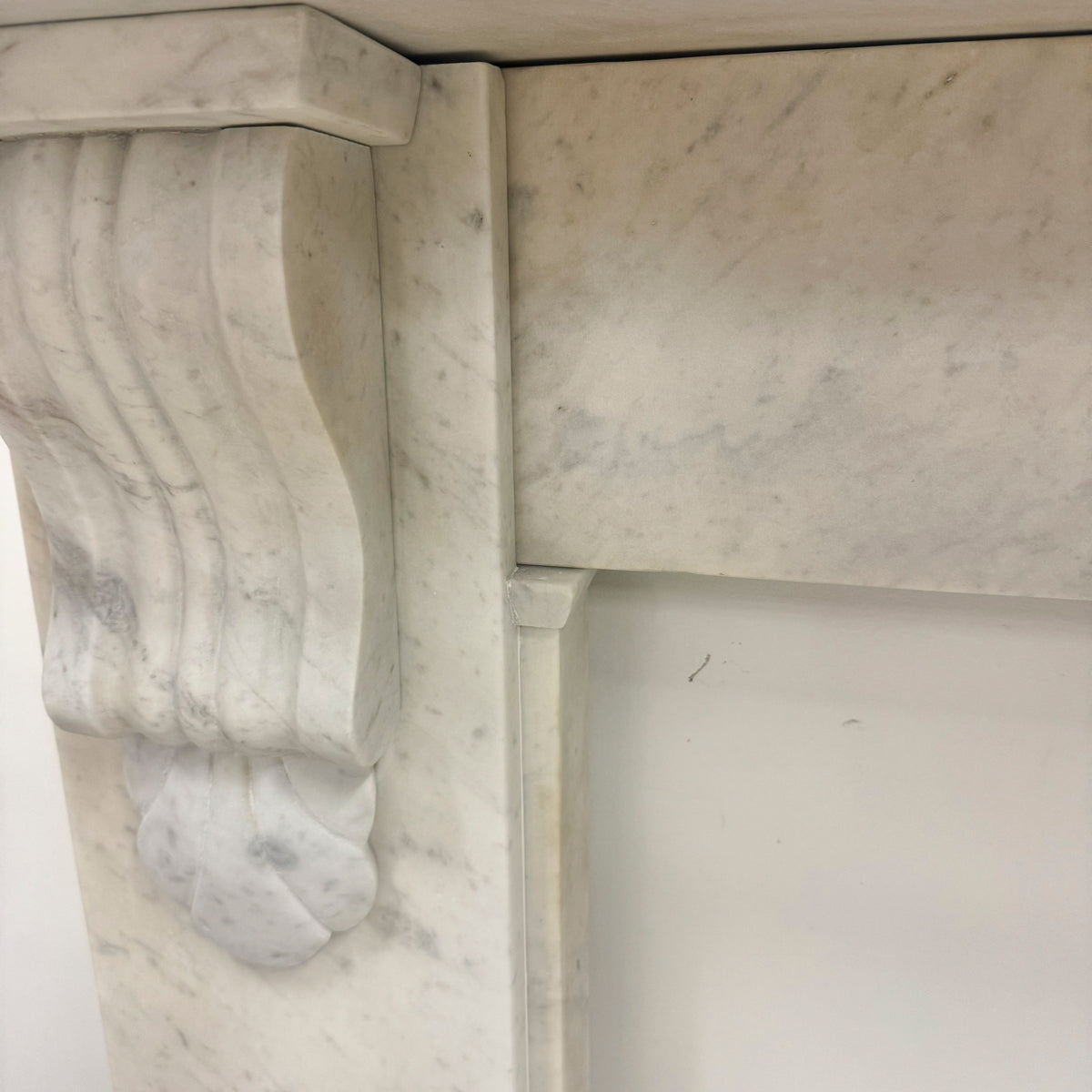 Antique Victorian Carrara Marble Surround with Corbels | The Architectural Forum