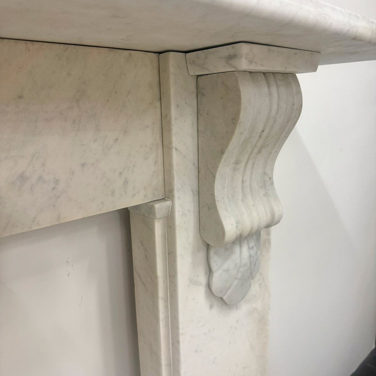 Antique Victorian Carrara Marble Surround with Corbels | The Architectural Forum