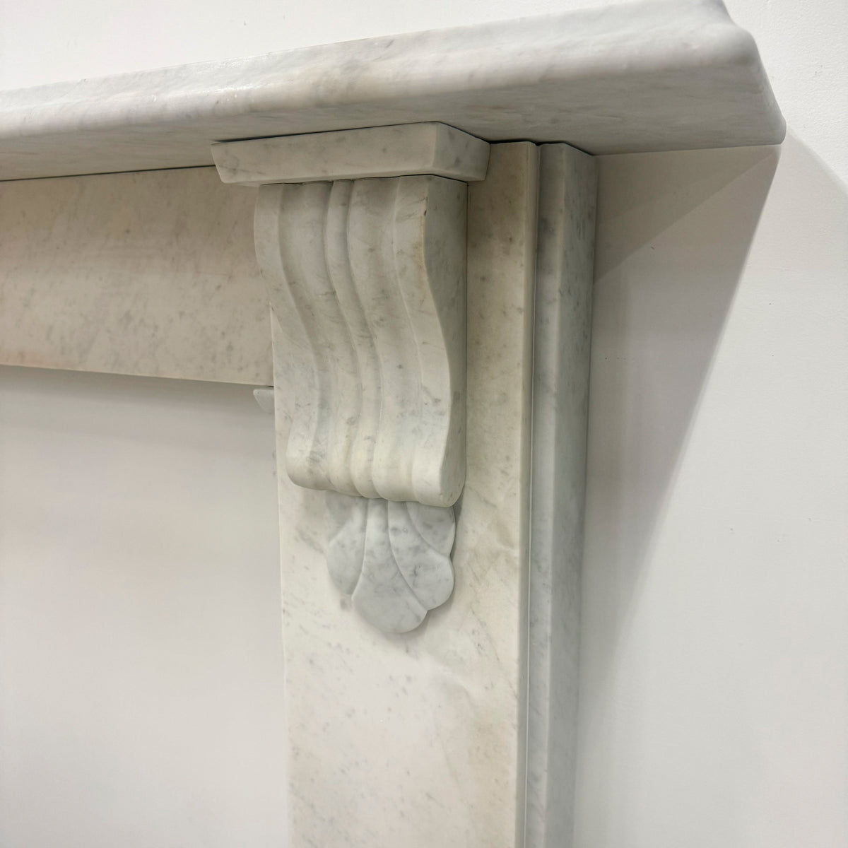 Antique Victorian Carrara Marble Surround with Corbels | The Architectural Forum