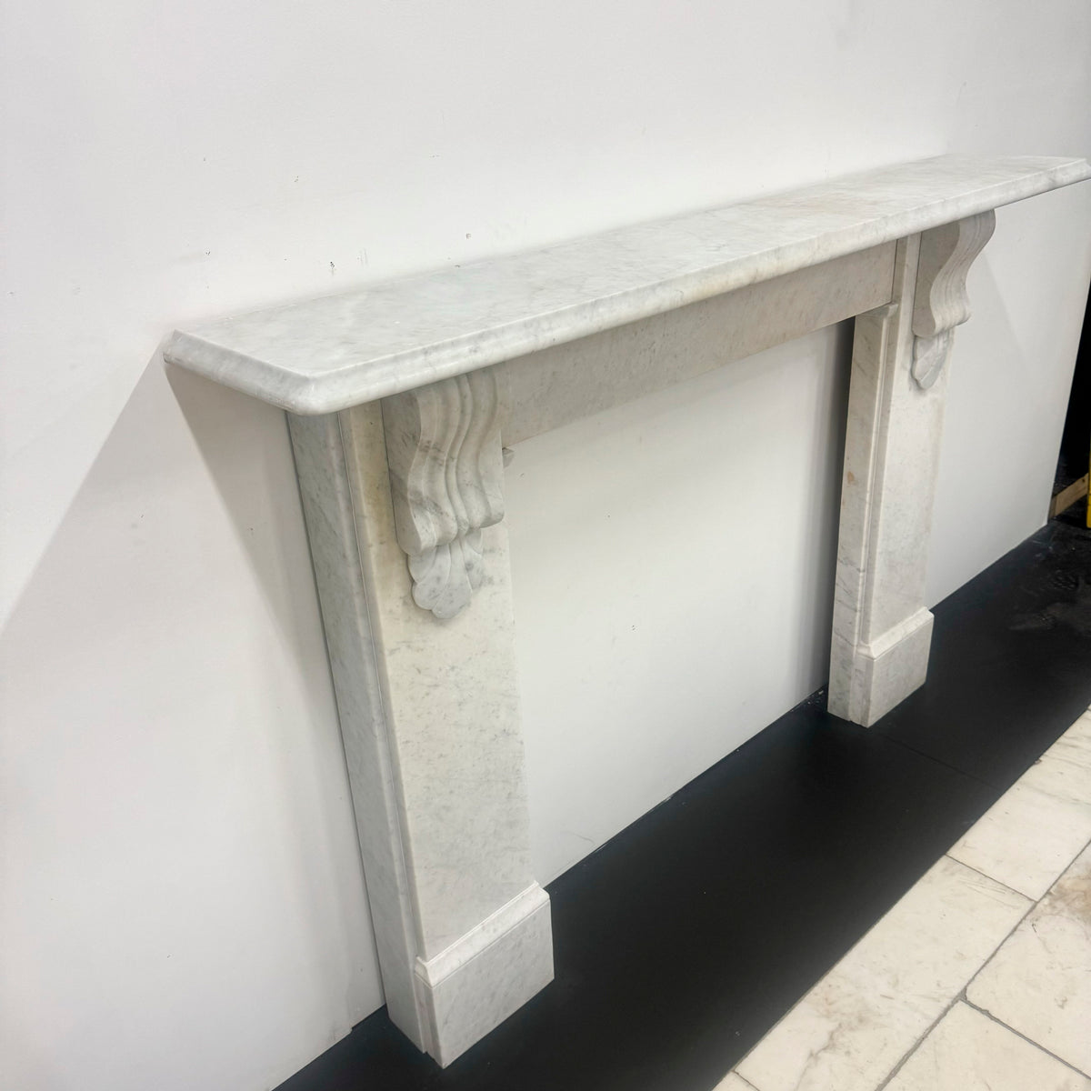 Antique Victorian Carrara Marble Surround with Corbels | The Architectural Forum