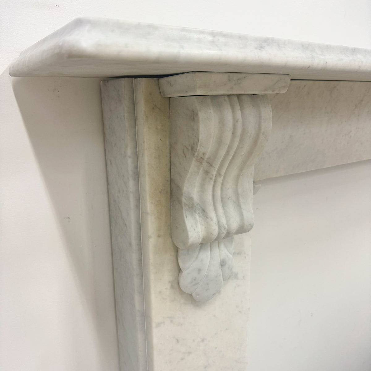 Antique Victorian Carrara Marble Surround with Corbels | The Architectural Forum