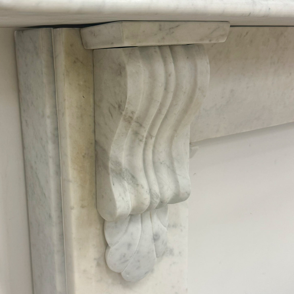 Antique Victorian Carrara Marble Surround with Corbels | The Architectural Forum