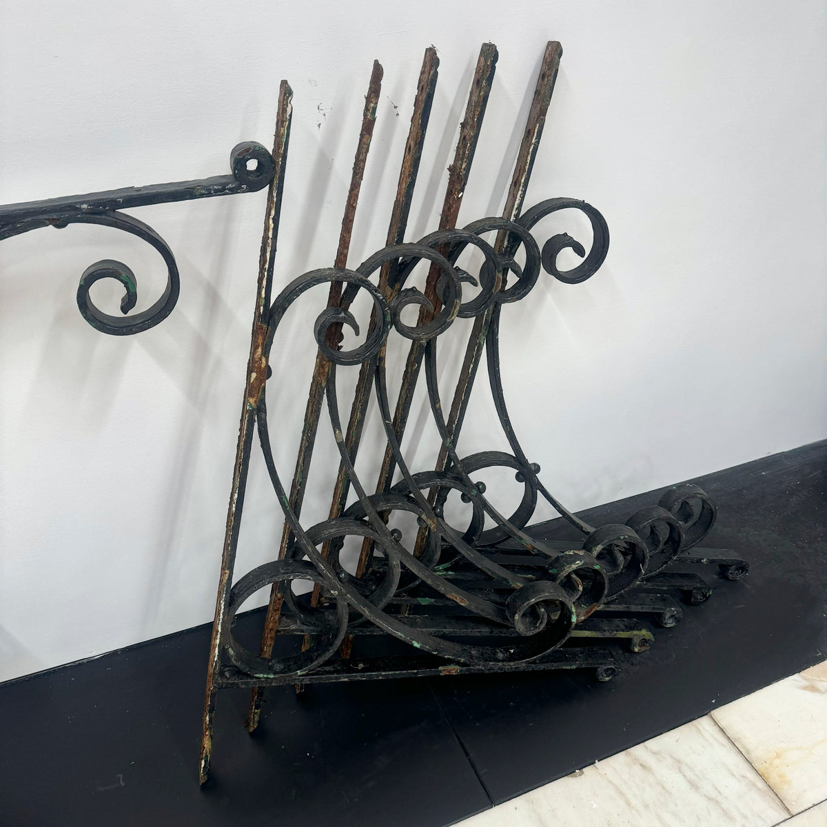 Antique Wrought Iron Brackets - 3 Pairs Available | The Architectural Forum