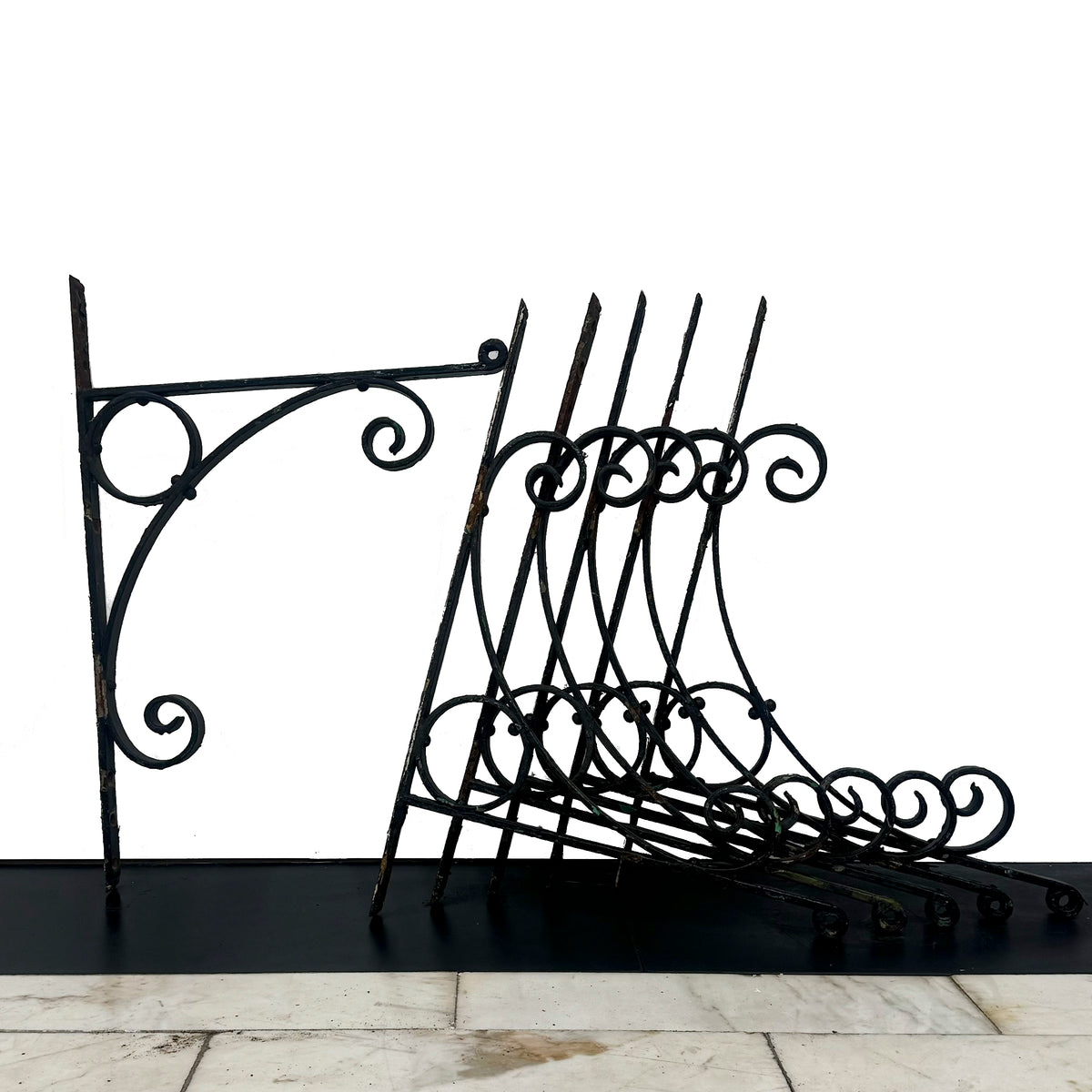 Antique Wrought Iron Brackets - 3 Pairs Available | The Architectural Forum