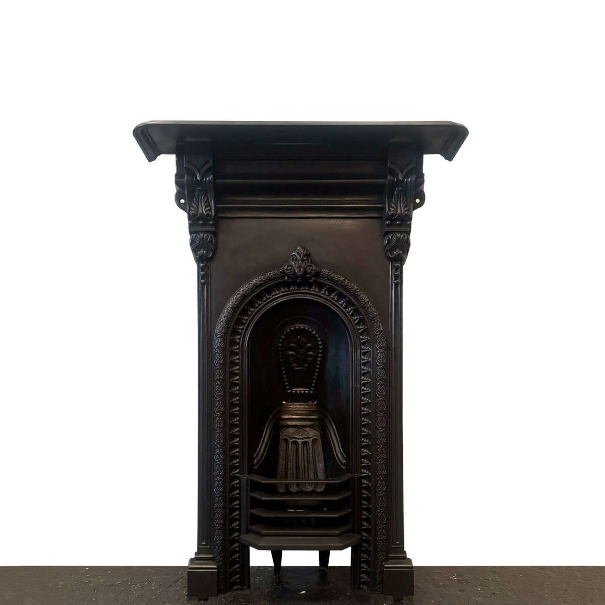 Antique Victorian Cast Iron Arched Combination Fireplace | The Architectural Forum