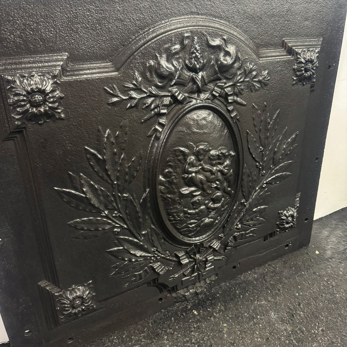 Antique Cast Iron Fire Back Plate | The Architectural Forum