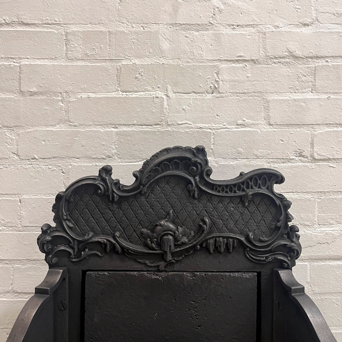 Antique Rococo Style Cast Iron and Brass Fire Basket | The Architectural Forum