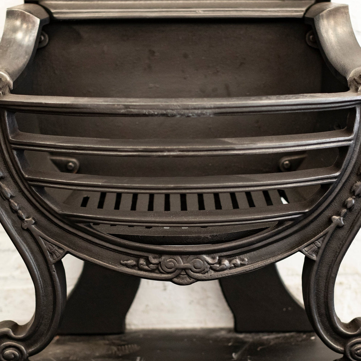 Victorian Style Cast Iron Fire Basket with Brass Finials | The Architectural Forum