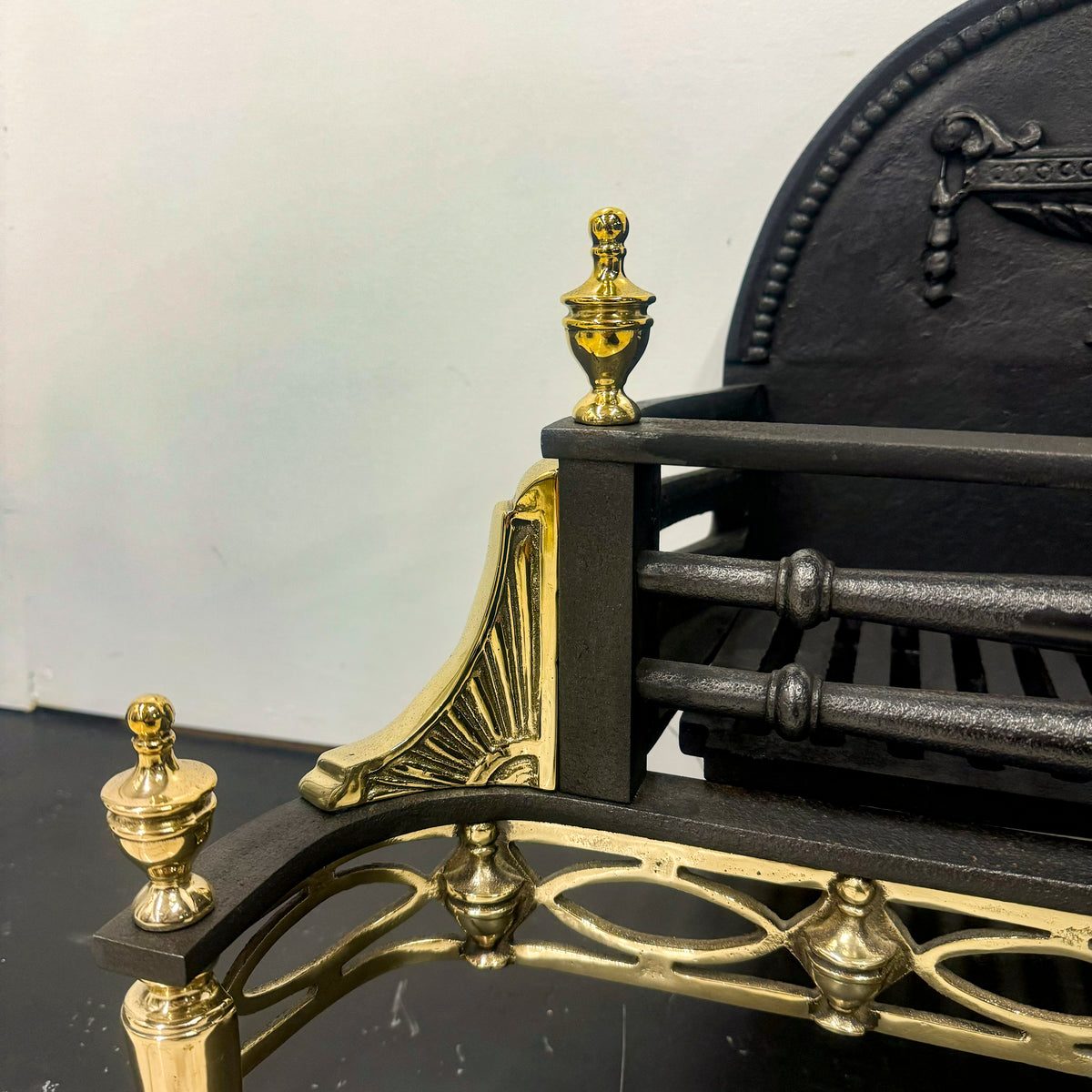 Antique Victorian Cast Iron and Brass Fire Basket | The Architectural Forum