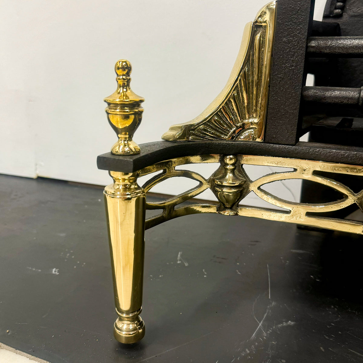 Antique Victorian Cast Iron and Brass Fire Basket | The Architectural Forum