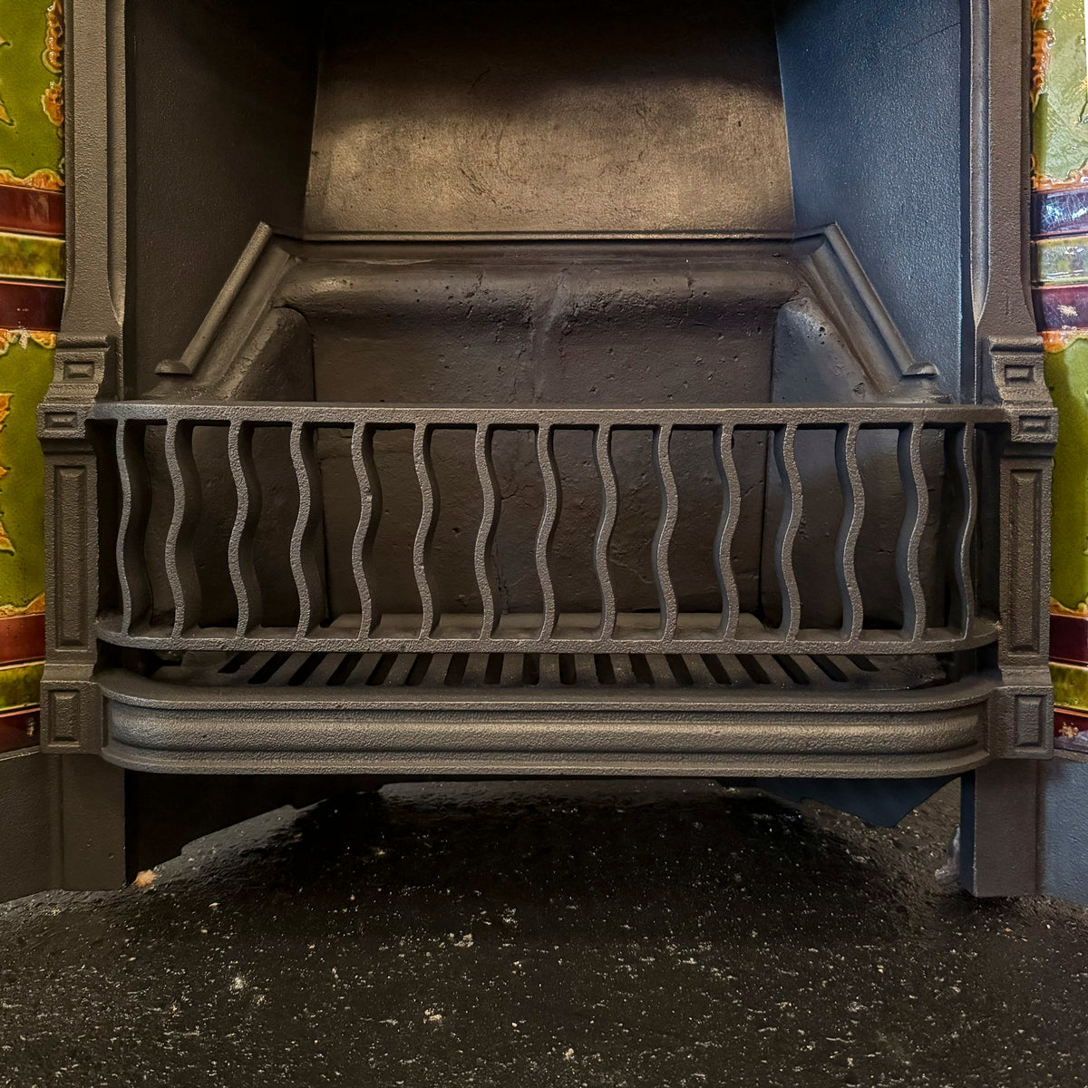 Antique Victorian Tiled Cast Iron Combination Fireplace | The Architectural Forum