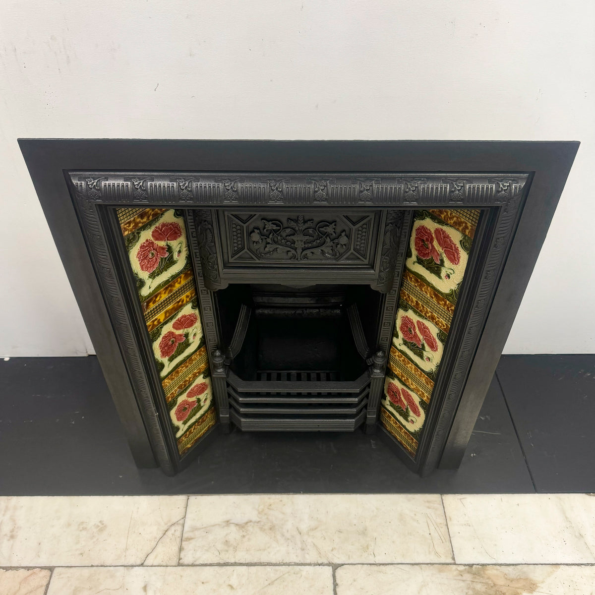 Antique Victorian Tiled Fireplace Insert | The Architectural Forum