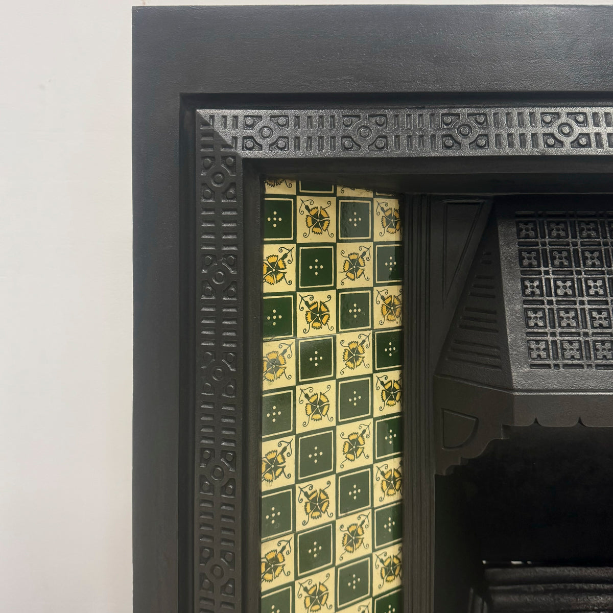 Antique Victorian Tiled Fireplace Insert