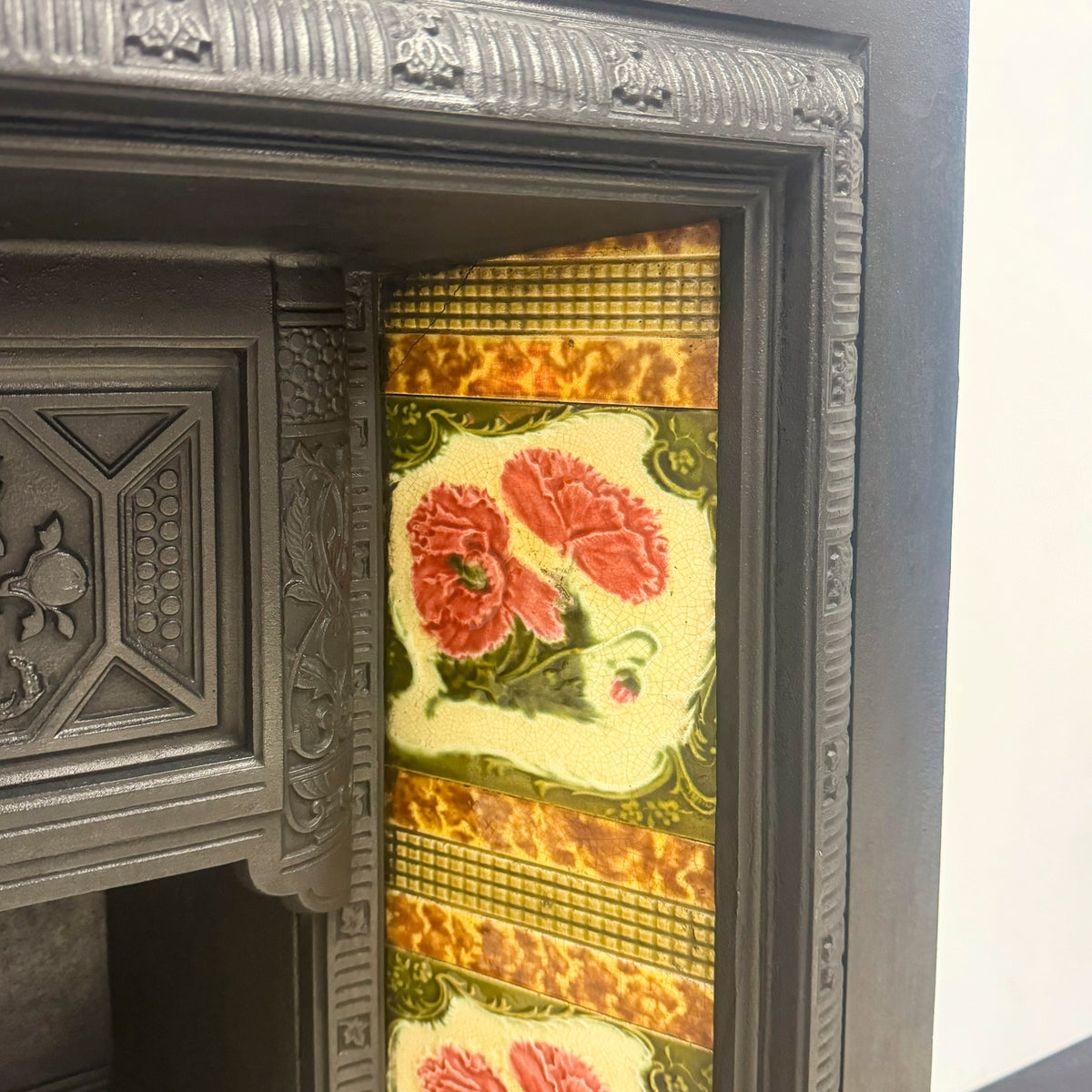 Antique Victorian Tiled Fireplace Insert | The Architectural Forum