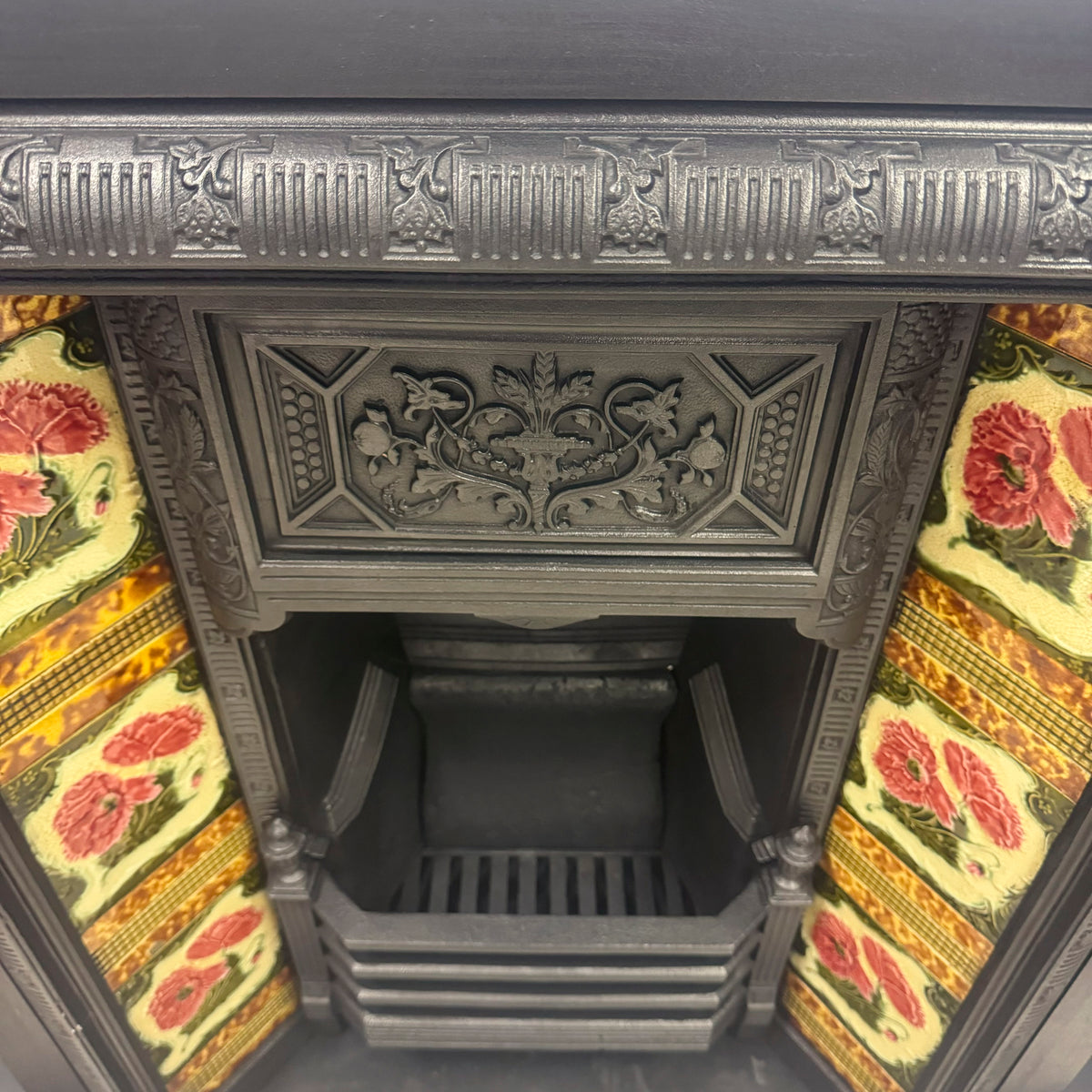 Antique Victorian Tiled Fireplace Insert | The Architectural Forum