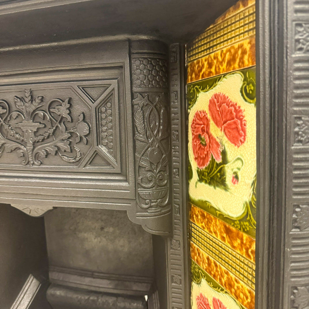 Antique Victorian Tiled Fireplace Insert | The Architectural Forum