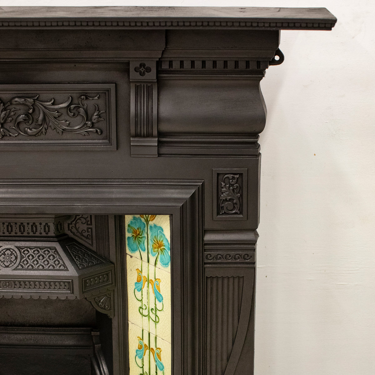 Antique Victorian Cast Iron Tiled Combination Fireplace | Pair Available | The Architectural Forum