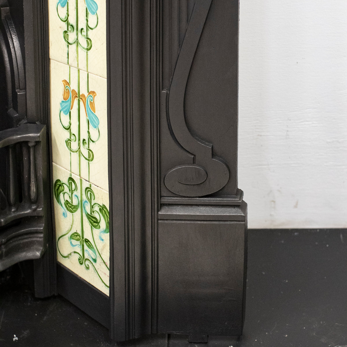 Antique Victorian Cast Iron Tiled Combination Fireplace | Pair Available | The Architectural Forum