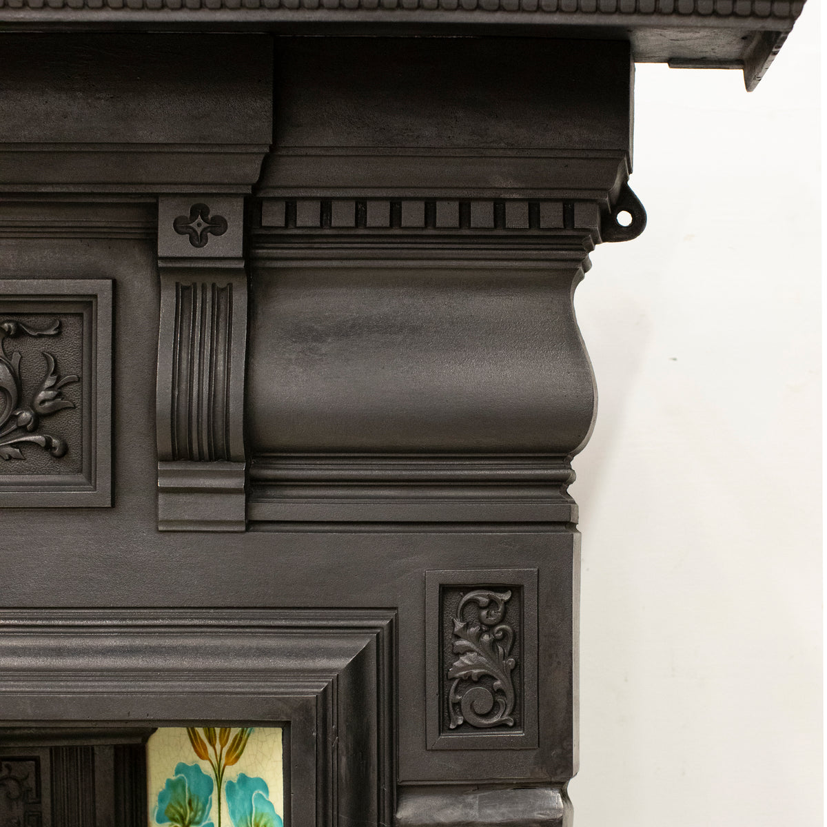 Antique Victorian Cast Iron Tiled Combination Fireplace | Pair Available | The Architectural Forum