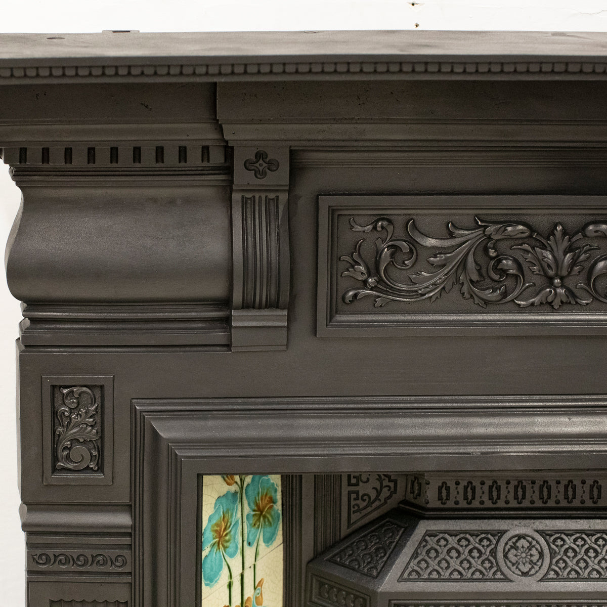 Antique Victorian Cast Iron Tiled Combination Fireplace | Pair Available | The Architectural Forum