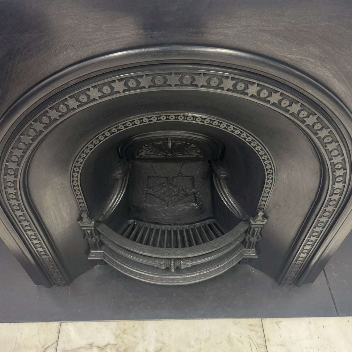 Antique Cast Iron Victorian Fireplace Insert | Pair Available | The Architectural Forum