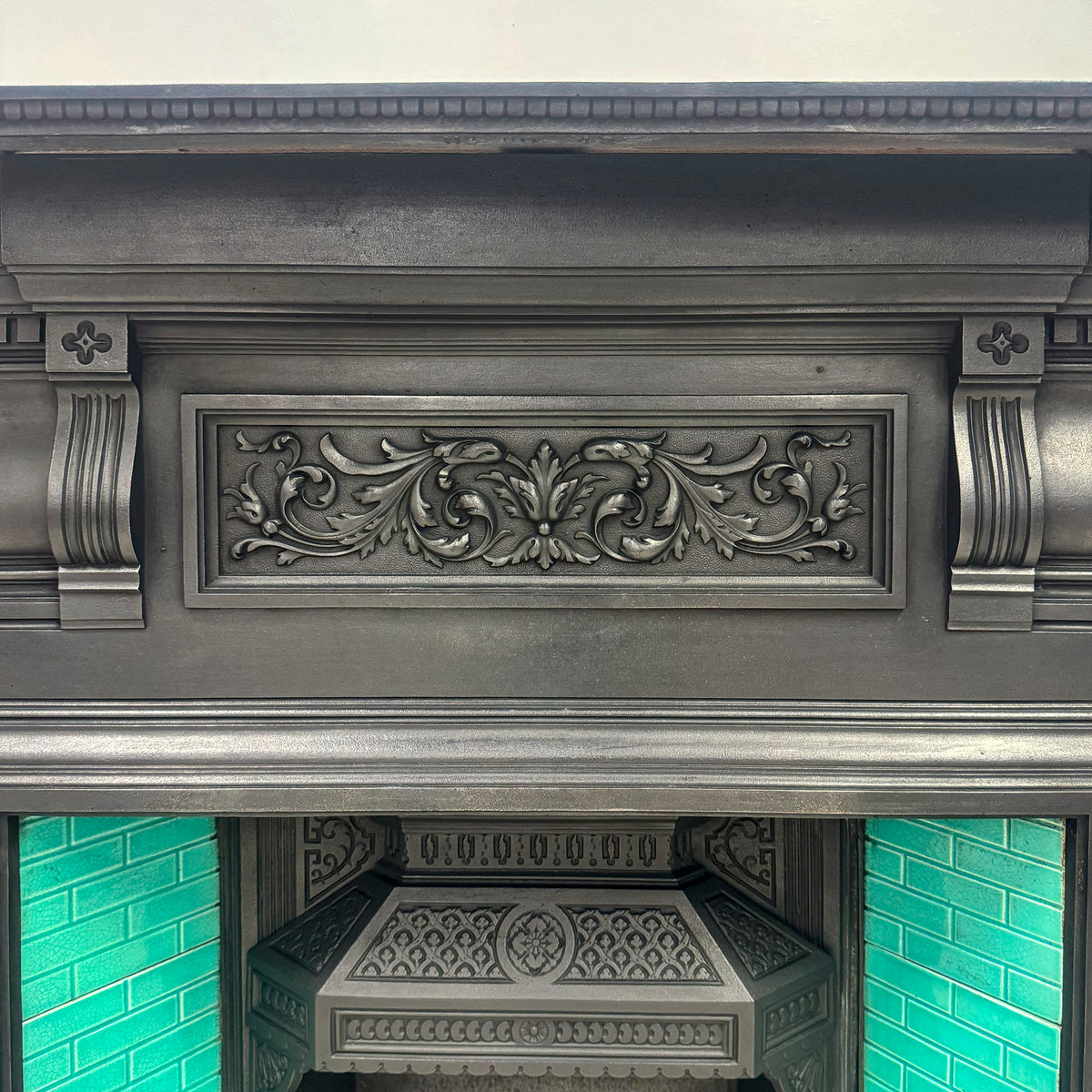 Antique Victorian Cast Iron Tiled Combination Fireplace | The Architectural Forum