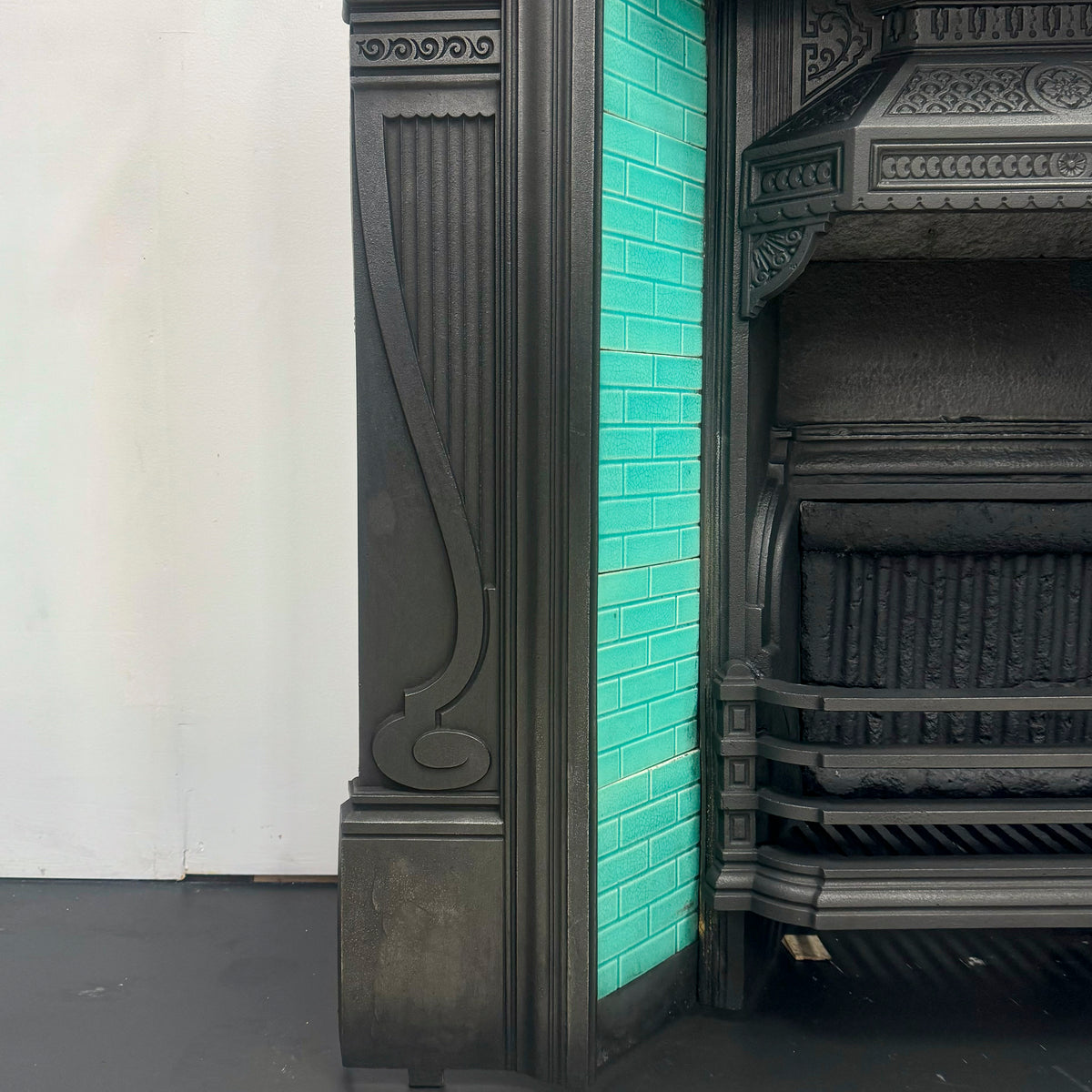 Antique Victorian Cast Iron Tiled Combination Fireplace | The Architectural Forum