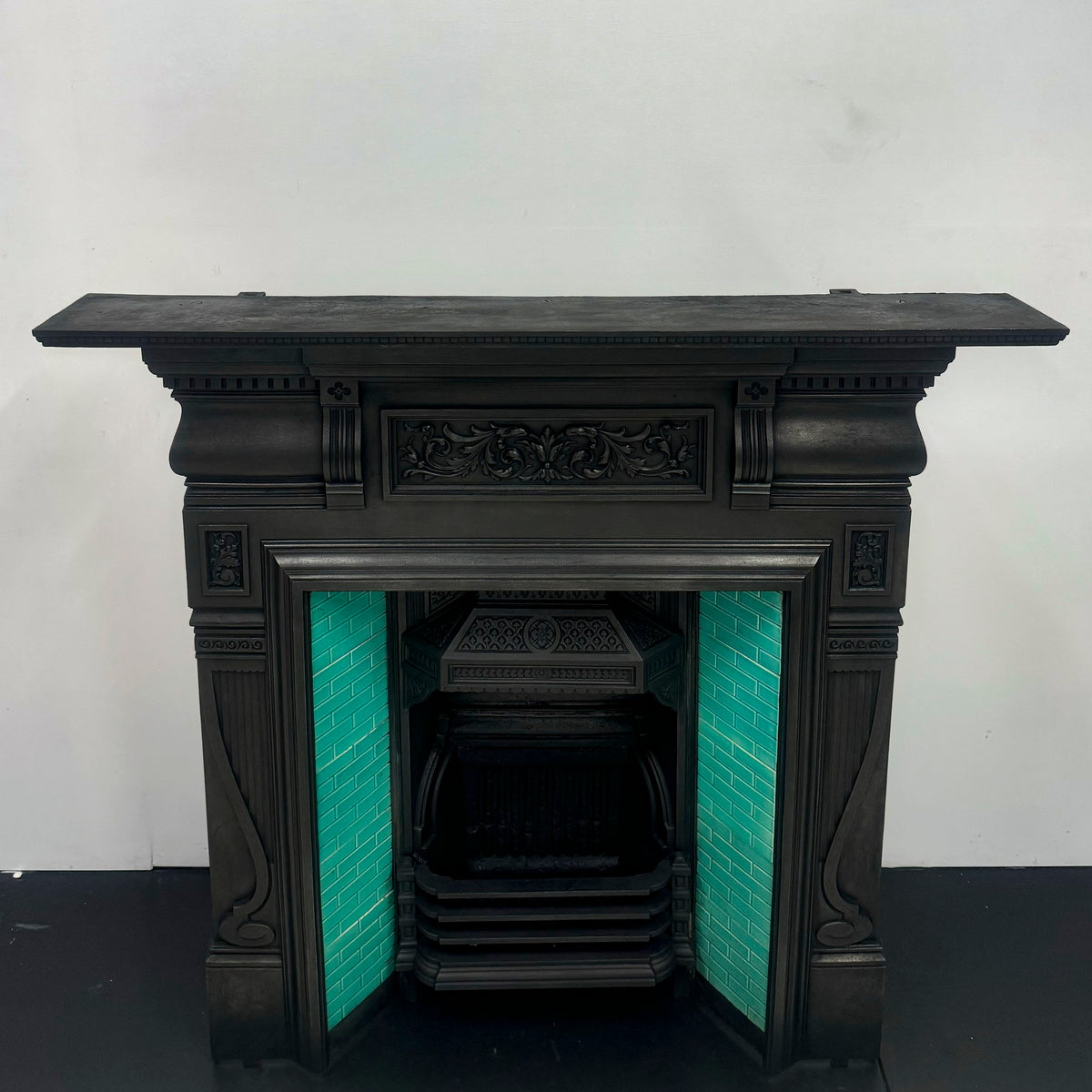 Antique Victorian Cast Iron Tiled Combination Fireplace | The Architectural Forum