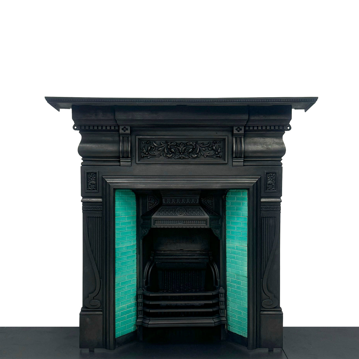 Antique Victorian Cast Iron Tiled Combination Fireplace | The Architectural Forum