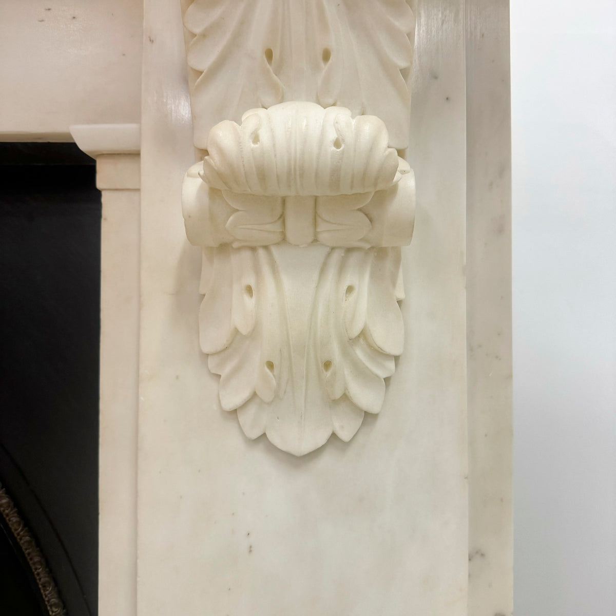 Antique Victorian Statuary Marble Chimneypiece with Carved Corbels | The Architectural Forum