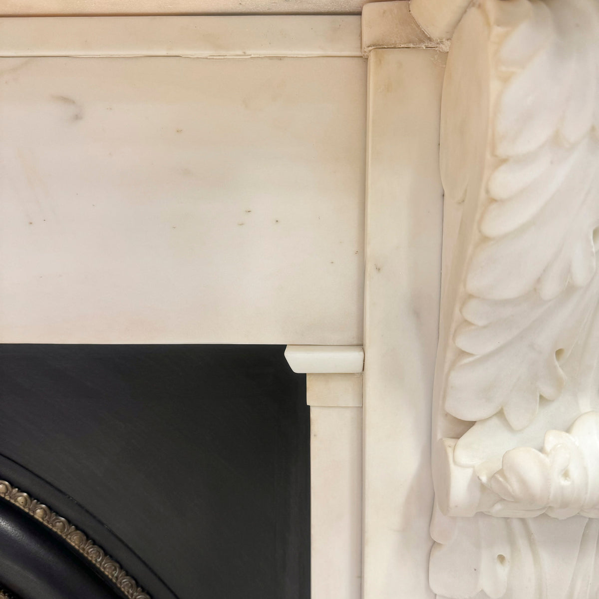 Antique Victorian Statuary Marble Chimneypiece with Carved Corbels | The Architectural Forum