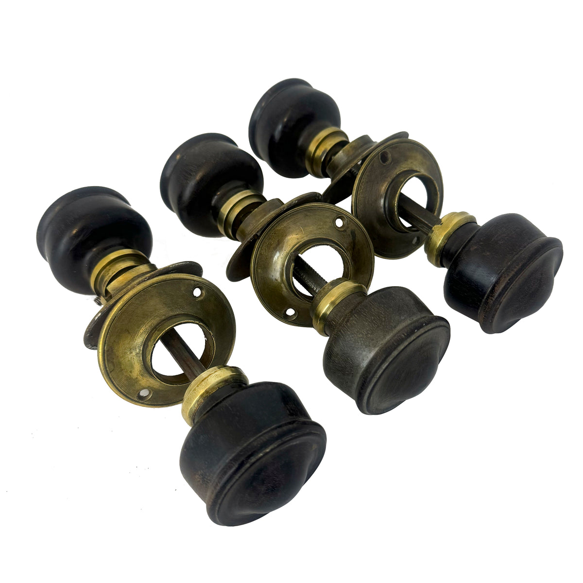 Antique Ebony Door Knobs | 3 Pairs Available | The Architectural Forum