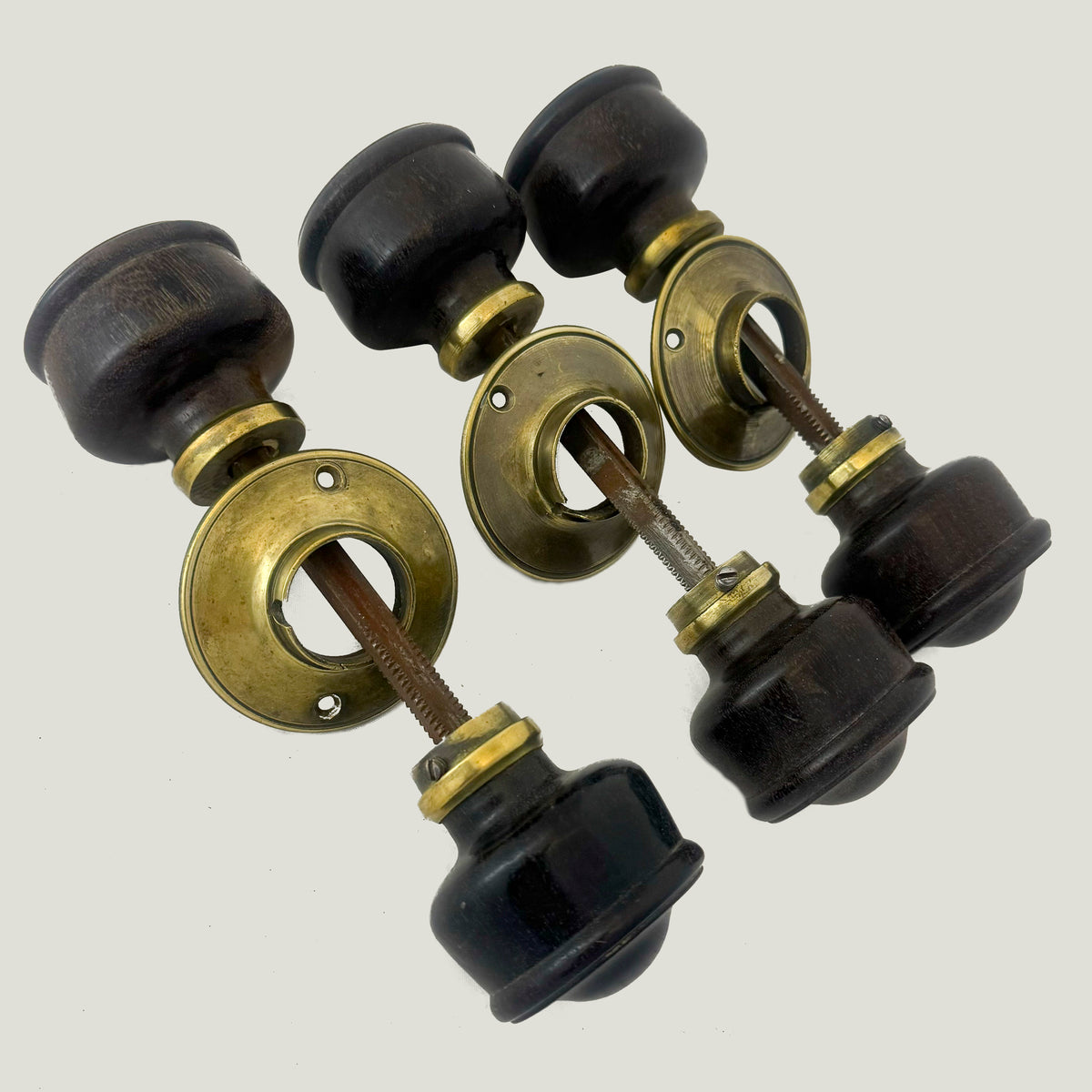 Antique Ebony Rimlock Door Knobs | 10 Pairs Available | The Architectural Forum