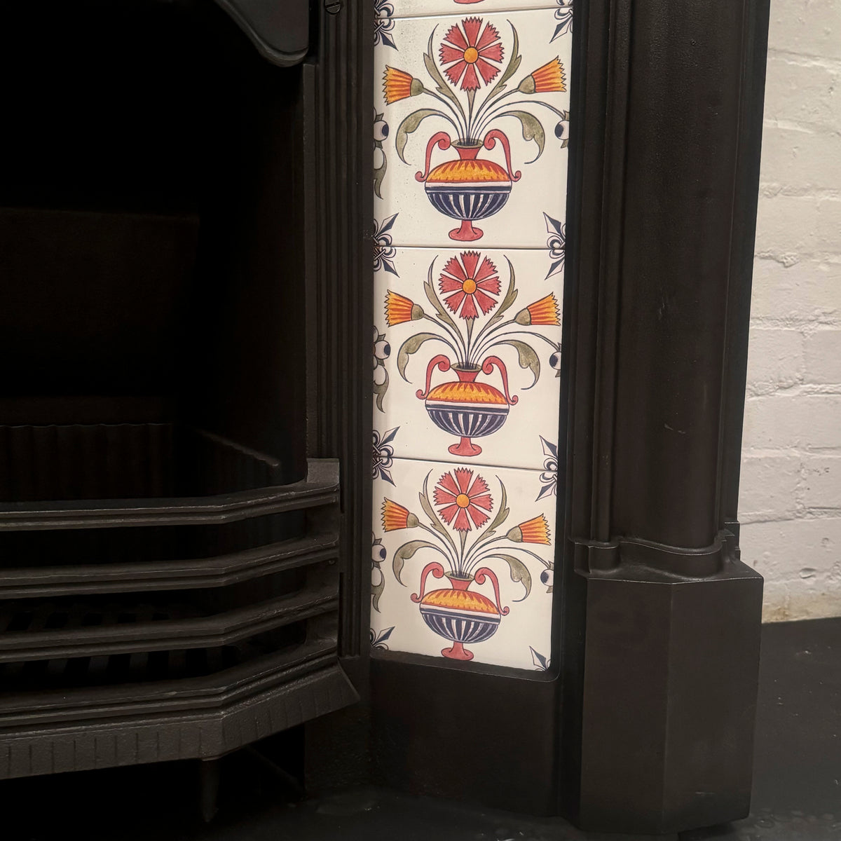 Antique Edwardian Tiled Combination Fireplace | The Architectural Forum