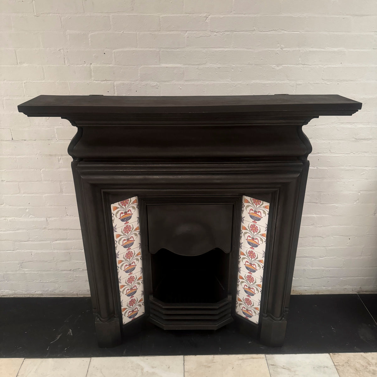 Antique Edwardian Tiled Combination Fireplace | The Architectural Forum