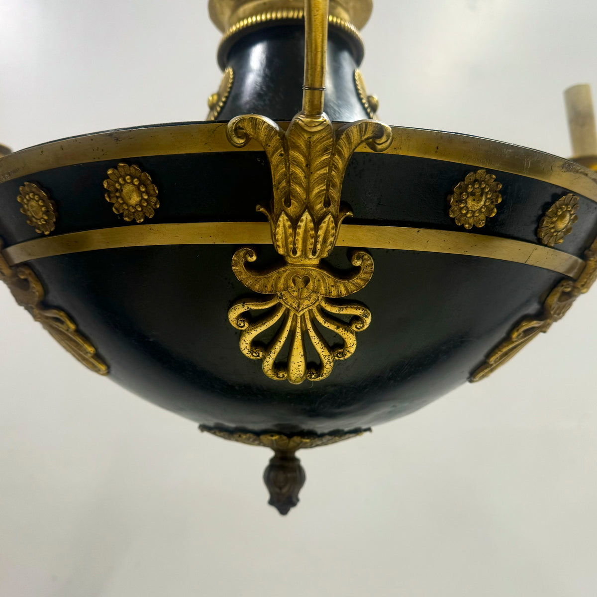 Antique French Empire Chandelier with Brass Accents | 6 Arms | The Architectural Forum