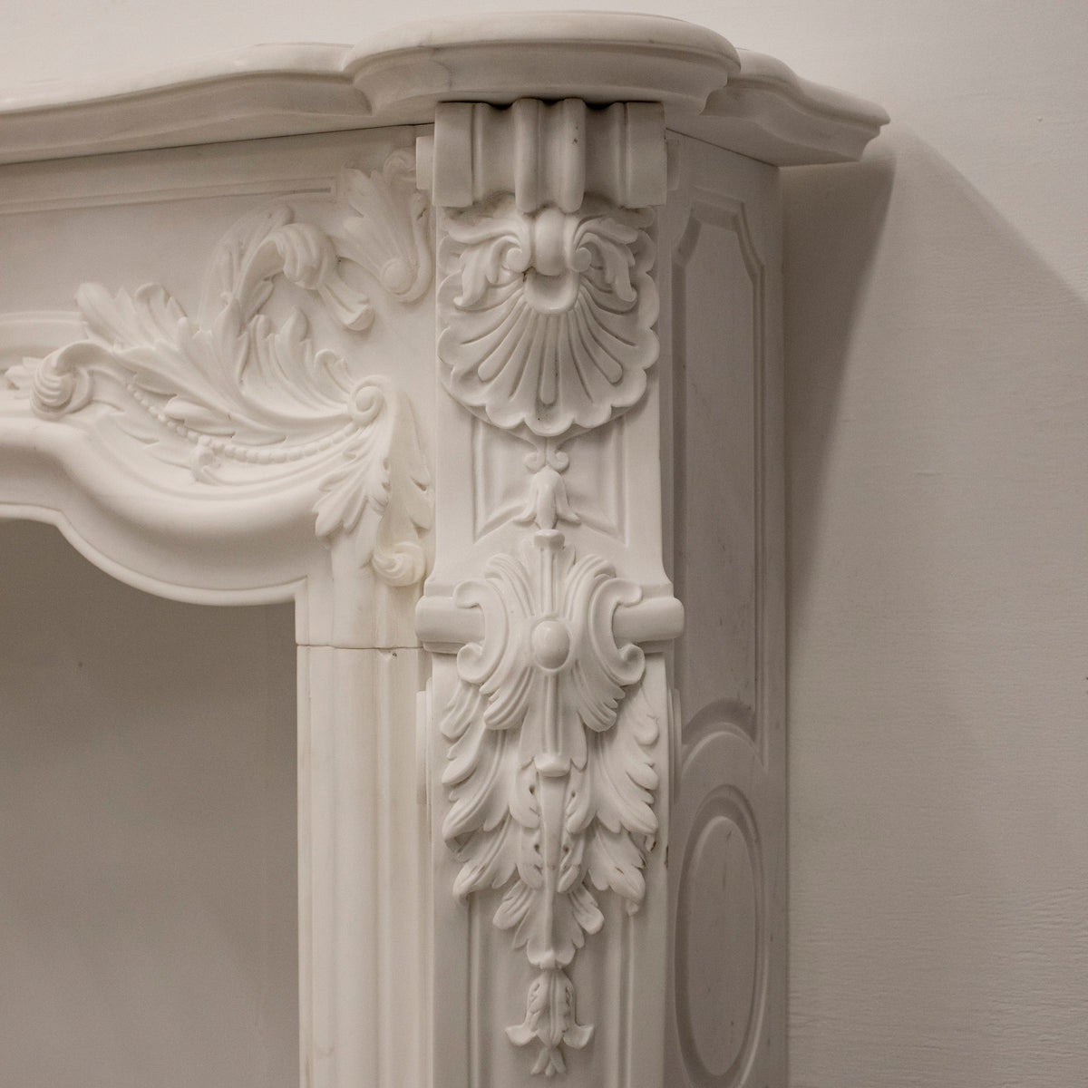 French Louis XV Fireplace Surround in Statuary Marble I Pair available | The Architectural Forum