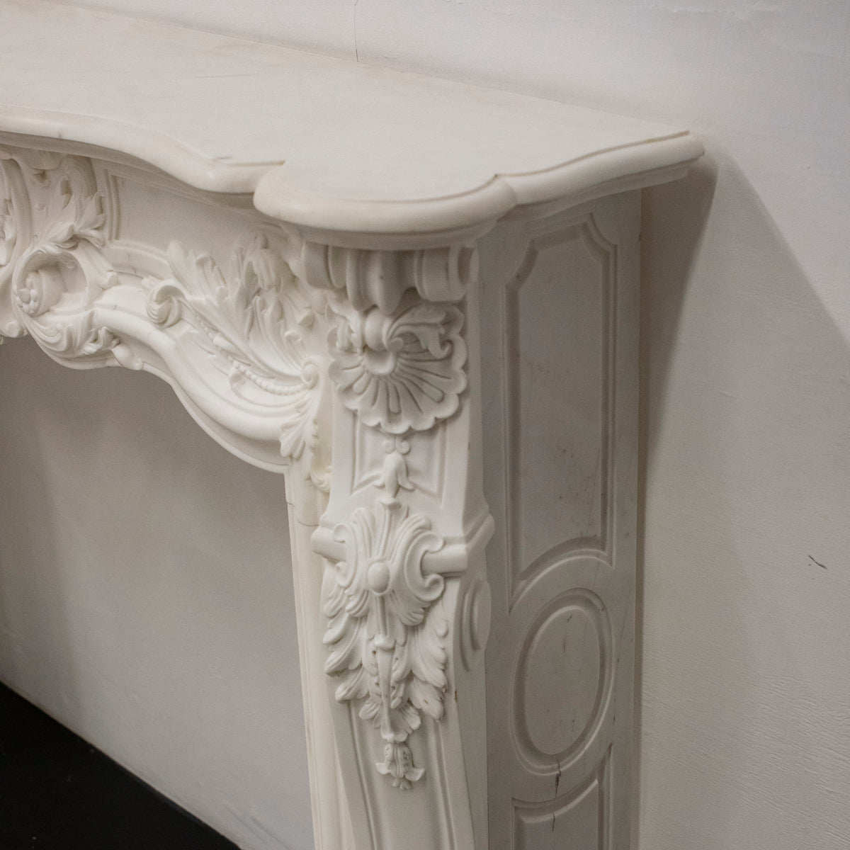 French Louis XV Fireplace Surround in Statuary Marble I Pair available | The Architectural Forum