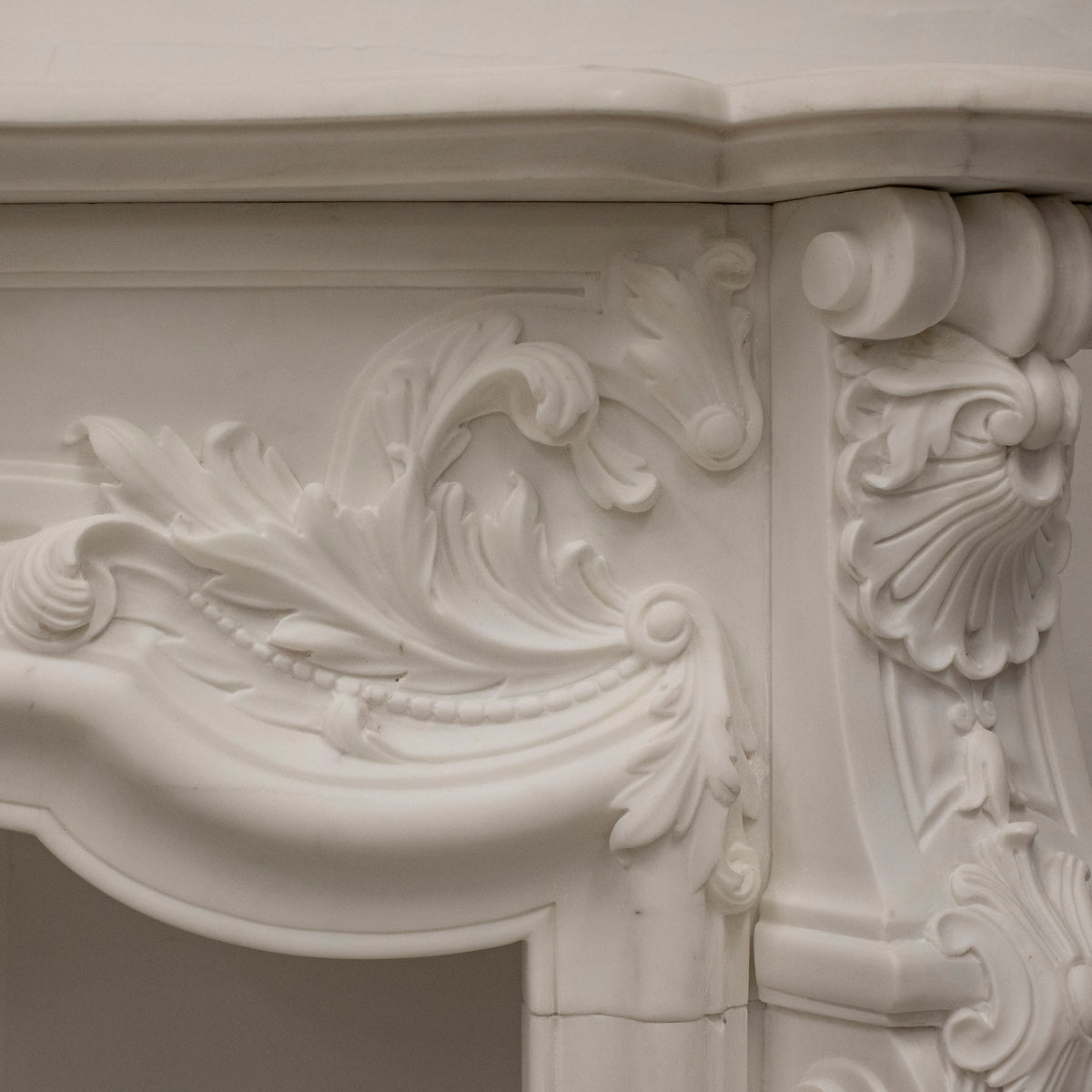 French Louis XV Fireplace Surround in Statuary Marble I Pair available | The Architectural Forum