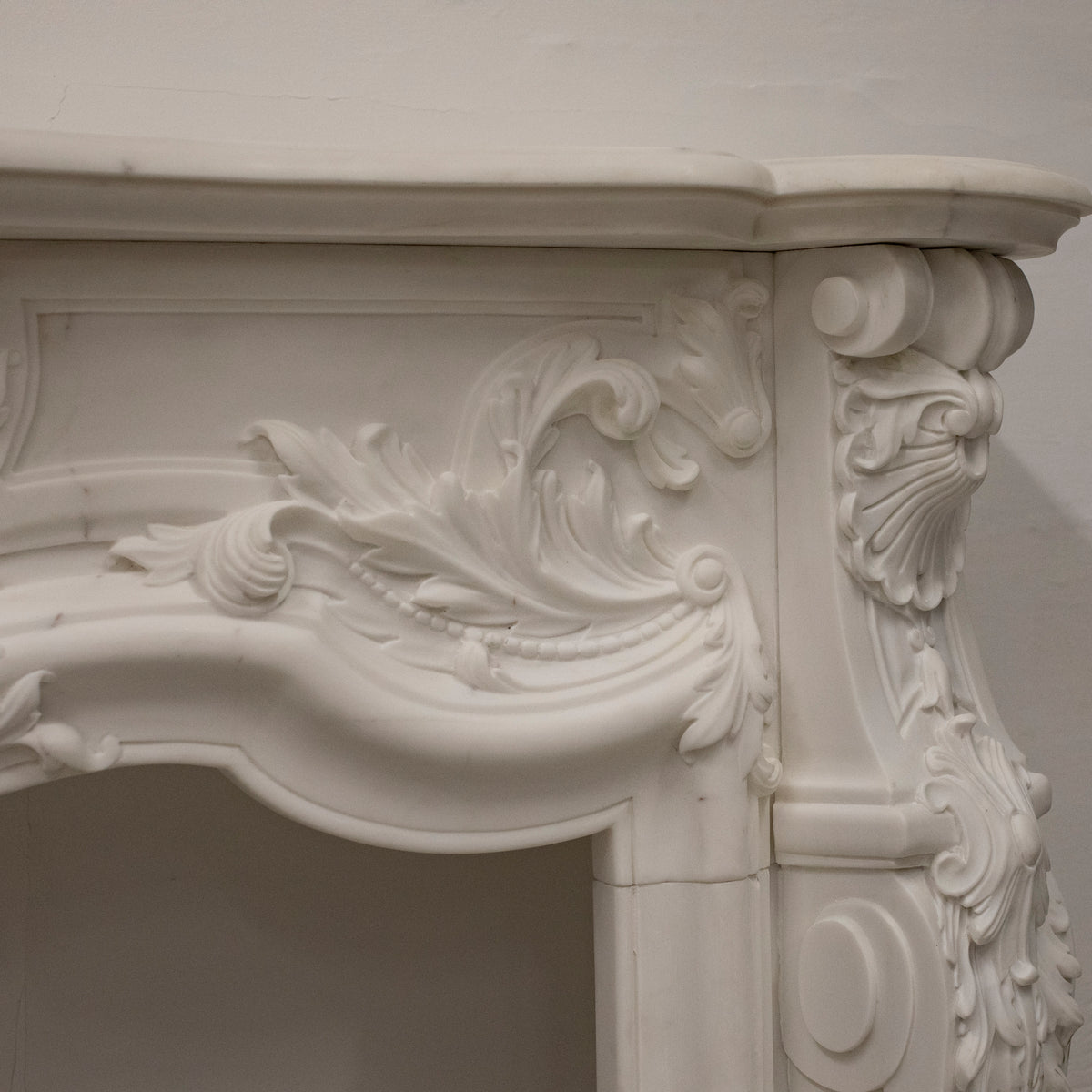 French Louis XV Fireplace Surround in Statuary Marble I Pair available | The Architectural Forum