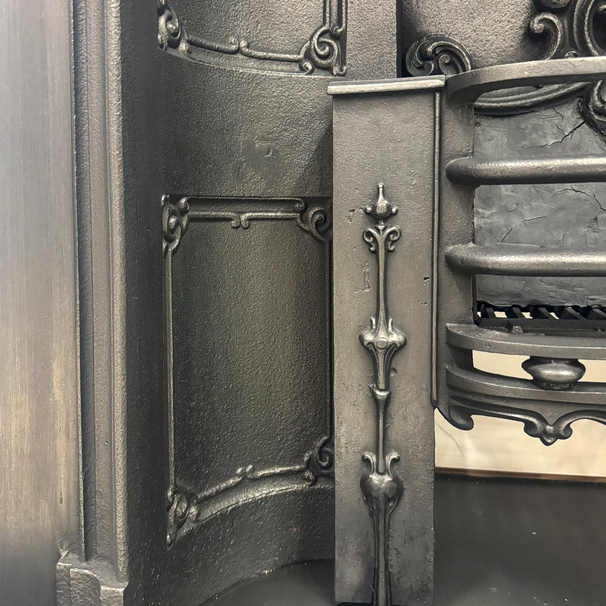 Antique Floral Georgian Cast Iron Hob Grate Insert | The Architectural Forum