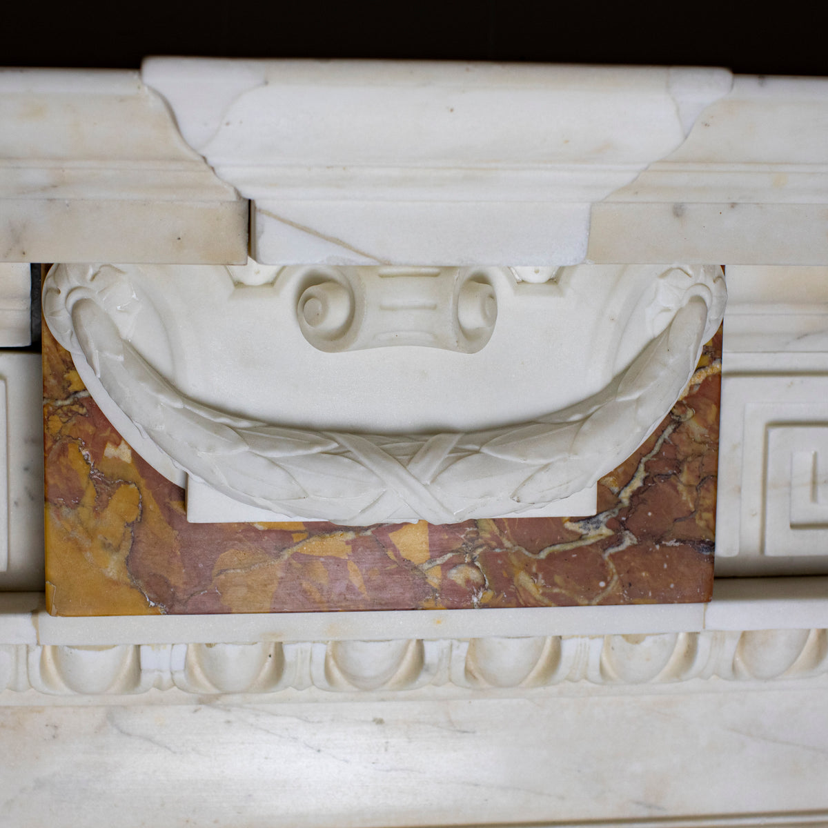 Antique Neo Classical Georgian Carrara &amp; Sienna Marble Fireplace Surround | The Architectural Forum