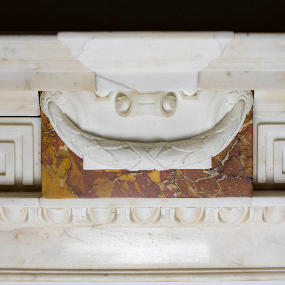 Antique Neo Classical Georgian Carrara &amp; Sienna Marble Fireplace Surround | The Architectural Forum