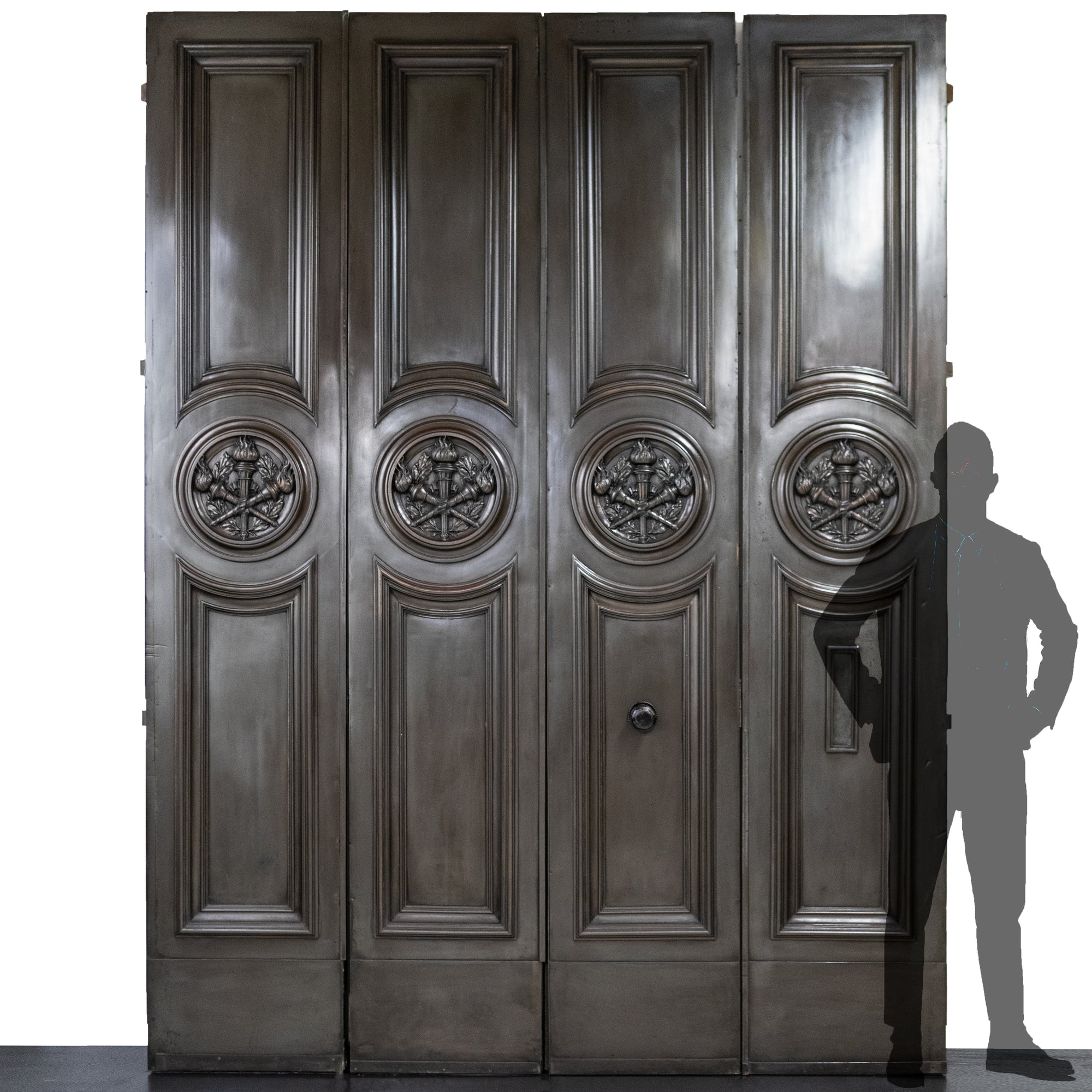 Monumental Bronze and Mahogany Entranceway Doors | The Architectural Forum