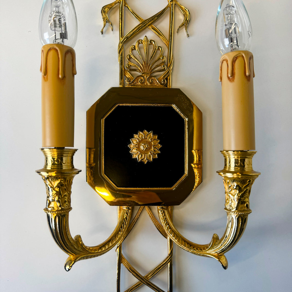 Set of 4 21st Century Gilded Brass Gilt Wall Lights | The Architectural Forum