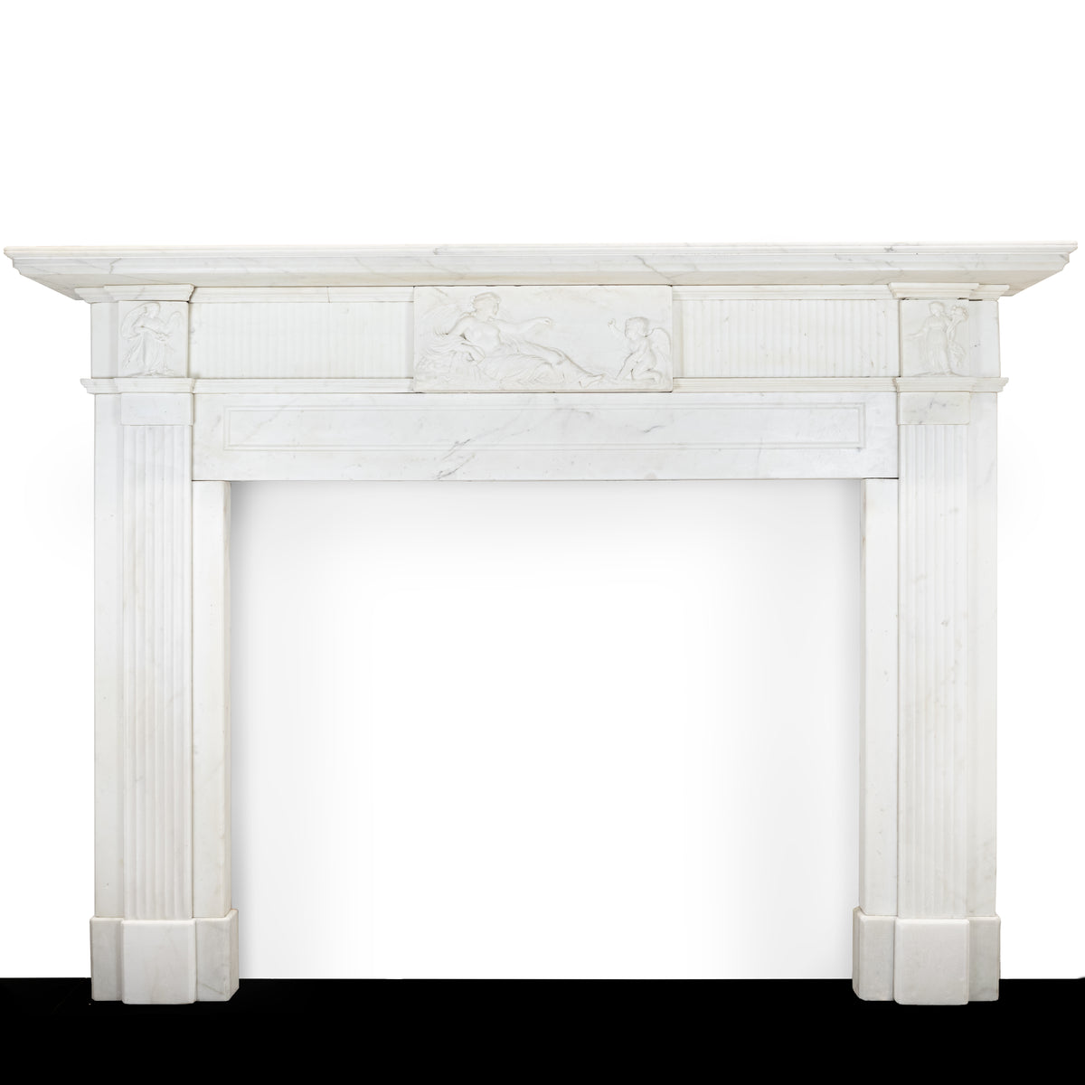 Antique Georgian Carved Statuary Marble Chimneypiece | Neoclassical | The Architectural Forum